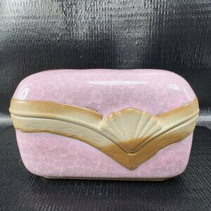 Crowning Touch Collection Crystalline Pottery Shell‎ Trinket Dish Jewelry Holder